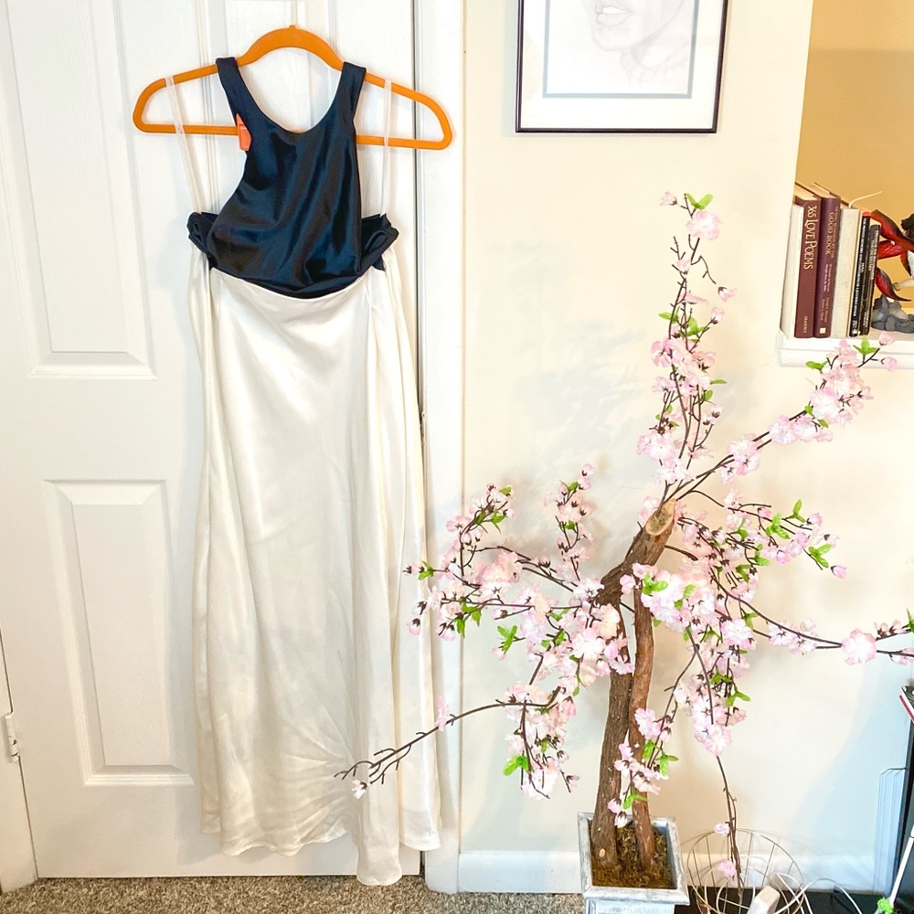 Satin Cutout Prom Gown // Size S